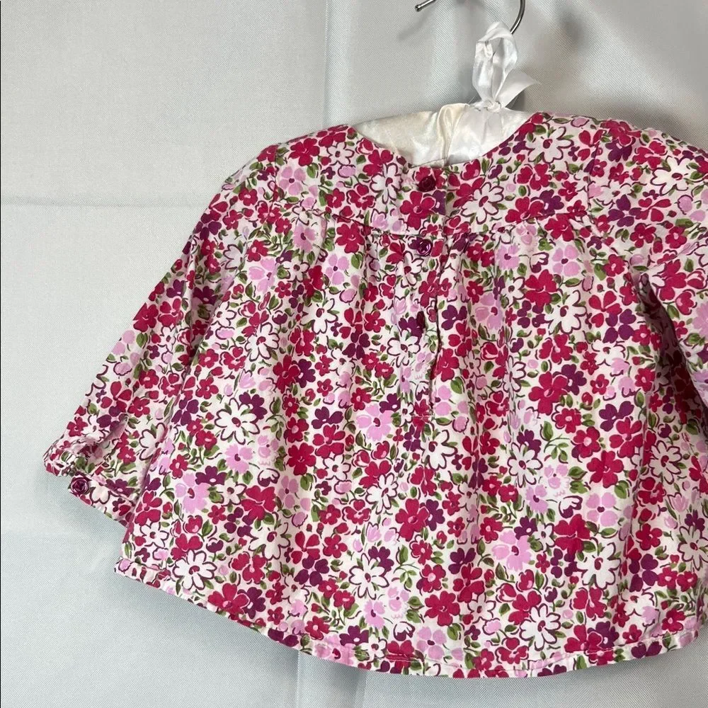 GAP Baby Floral peasant tunic dress long sleeves size 3-6 months